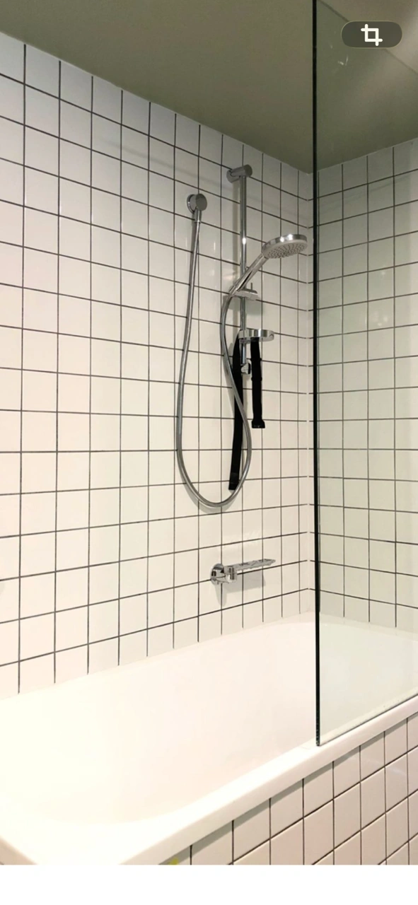 Shower regrouting detail, alternate angle